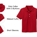 Red (5-Pack) 20 10-Pack School Uniform Tagless Polo Tshirt for Little Boys & Big Boys